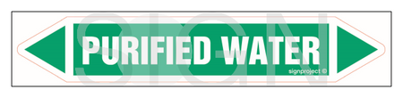 JF388 PURIFIED WATER - sheet of 5 stickers