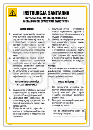 IAG66 Instrukcja BHP czyszczenia mycia i dezynfekcji metalowych opakowań zwrotnych