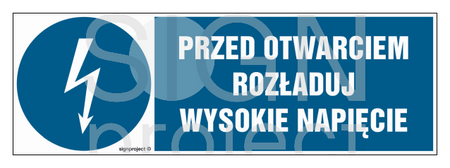 HF006 Przed otwarciem rozładuj wysokie napięcie