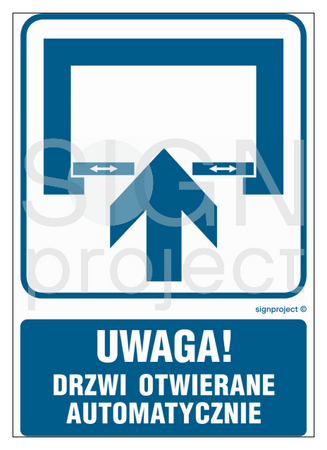 RB013 Uwaga! Drzwi otwierane automatycznie