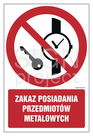 GC025 Zakaz posiadania przedmiotów metalowych