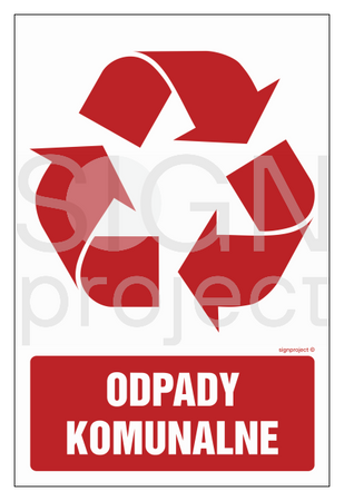 OD101 Label for waste containers Household waste