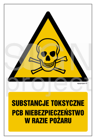 GF008 Toxic substances. Danger in case of fire - pack of 10