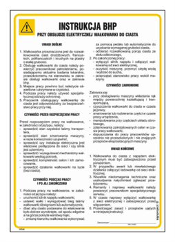 IAG44 Health and safety instructions for operating the electric dough sheeter