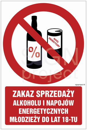 GC092 Zakaz sprzedaży alkoholu i napojów energetycznych młodzieży do lat 18-tu