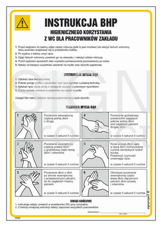IAG60 Health and safety instructions for the hygienic use of the toilet for plant employees