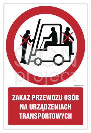 GC016 Zakaz przewozu osób na urządzeniach transportowych