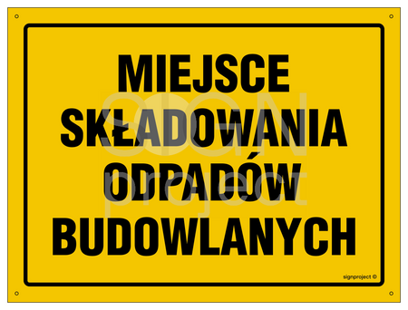 OA210 Miejsce składowania odpadów budowlanych