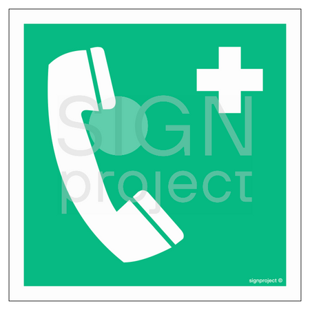 GG006 Emergency telephone - sheet of 12 stickers