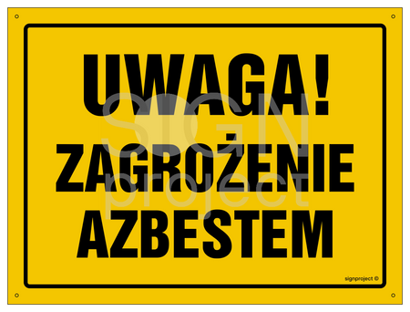 OA104 Uwaga! Zagrożenie azbestem