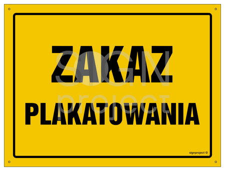 OA095 Zakaz plakatowania