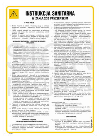 IAA43 Instrukcja sanitarna w zakładzie fryzjerskim