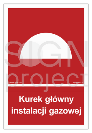 BB005 Kurek główny instalacji gazowej - arkusz 9 naklejek