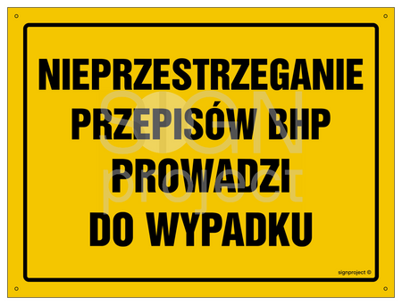 OA039 Nieprzestrzeganie przepisów BHP prowadzi do wypadku