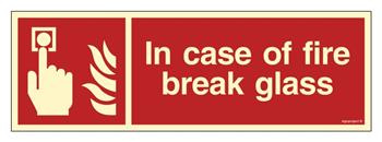 FE130 In case of fire break glass