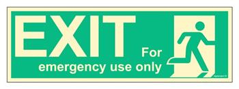FB163 Exit for emergency use only, right side