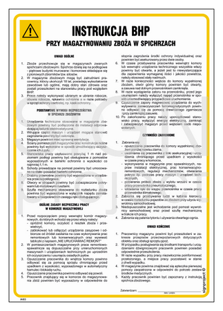 IAI03 Health and safety instructions for storing grain in granaries