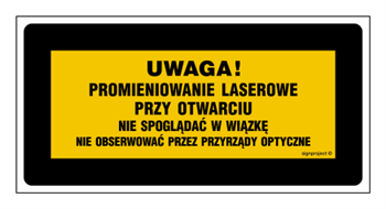 KB007 Uwaga niewidzialne promieniowanie laserowe