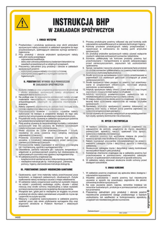 IAG22 Health and safety instructions in food plants