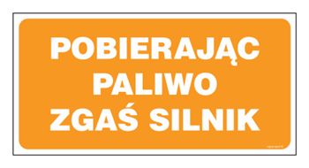 SB013 Stop the engine while taking fuel
