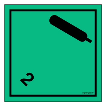 MB020 Non-flammable and non-toxic gases - sheet of 48 stickers