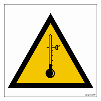JA008 Low Temperature Warning - sheet of 12 stickers