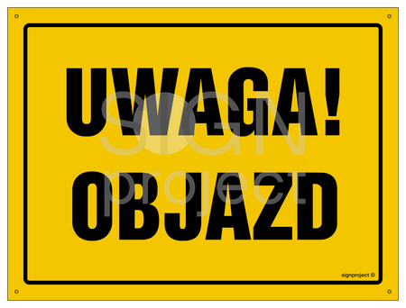 OA002 Uwaga! Objazd
