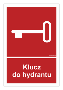 BC044 Klucz do hydrantu - arkusz 9 naklejek