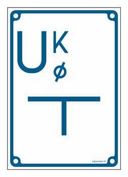 JB007 Tablica orientacyjna przyłączenia stacji ochrony katodowej