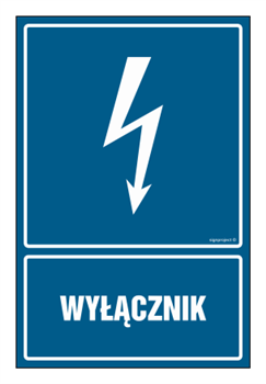 HG009 Wyłącznik - arkusz 9 naklejek