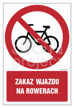 GC064 Zakaz wjazdu na rowerach - arkusz 9 naklejek