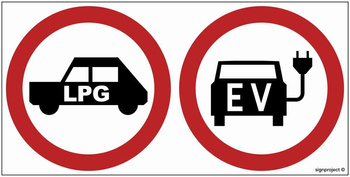 ND065 Zakaz wjazdu pojazdów napędzanych LPG i elektrycznych