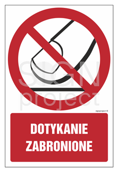 GC050 Dotykanie zabronione - arkusz 9 naklejek