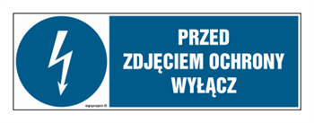 HF014 Przed zdjęciem ochrony wyłącz