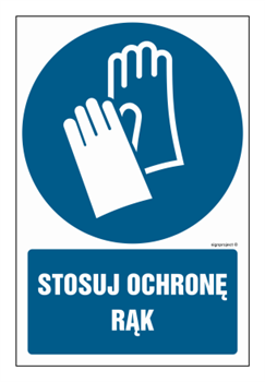 GL008 Stosuj ochronę rąk - arkusz 9 naklejek