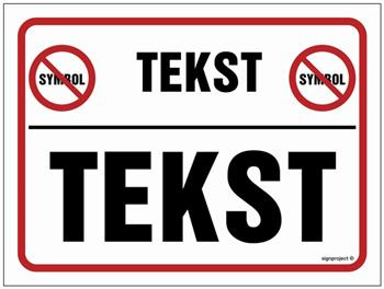 Znak na zamówienie Wzór B-020