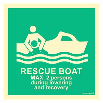 FB004 Rescue boat max 2 persons during lowering and recovery