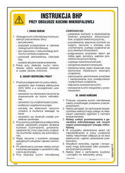 IAG31 Instrukcja BHP przy obsłudze kuchni mikrofalowej