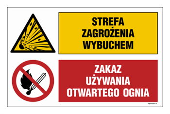 OI036 Strefa zagrożenia wybuchem, Zakaz używania otwartego ognia