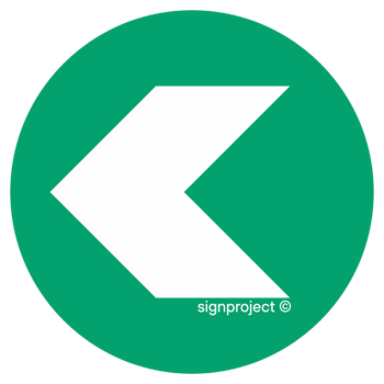 EB001 Krążek ewakuacyjny z zaznaczeniem kierunku Ø 20 cm - opakowanie 10 sztuk