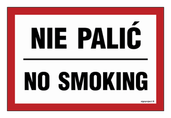 ND018 Nie palić / No smoking