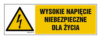 HB004 Wysokie napięcie niebezpieczne dla życia