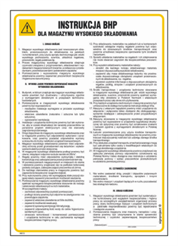 IAE13 Instrukcja BHP dla magazynu wysokiego składowania