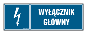 HH012 Wyłącznik główny - arkusz 8 naklejek