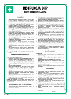 DD013 Instrukcja BHP przy obsłudze lasera