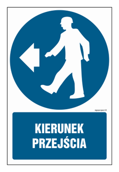 GL045 Kierunek przejścia w lewo - arkusz 9 naklejek