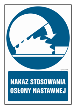 GL044 Nakaz stosowania osłony nastawnej - opakowanie 10 sztuk