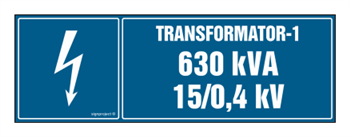 HI005 Transformator-1 630 kVA 15/0.4 kV - arkusz 8 naklejek