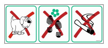 NE003 Zakaz wprowadzania psów,deptania trawnika, palenia tytoniu