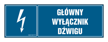 HH023 Główny wyłącznik dźwigu - arkusz 8 naklejek